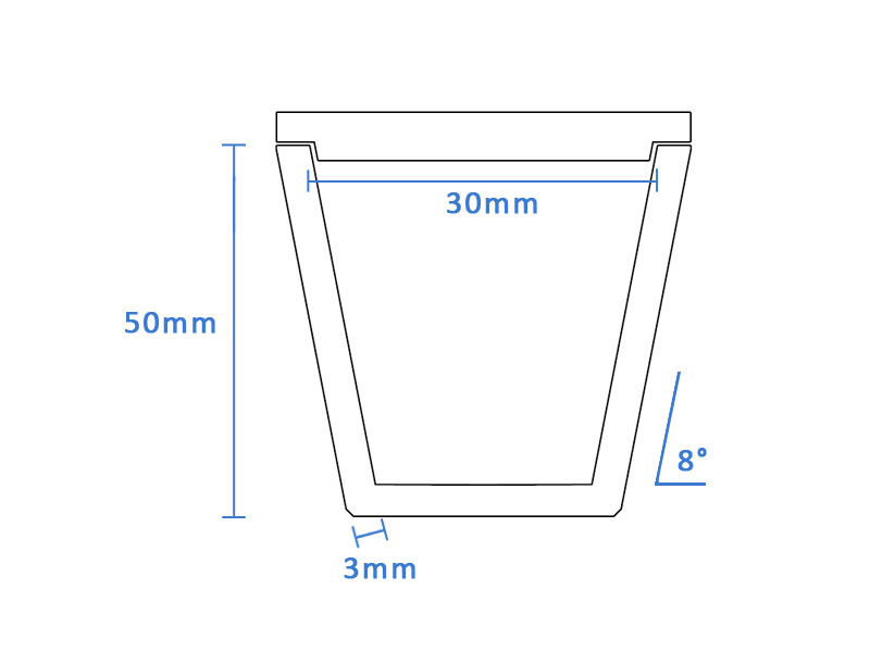 Bornitrid-Tiegel BN-TCR3050